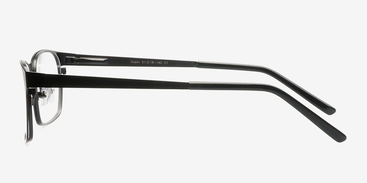 Dublin Matte Black Metal Eyeglasses EyeBuyDirect