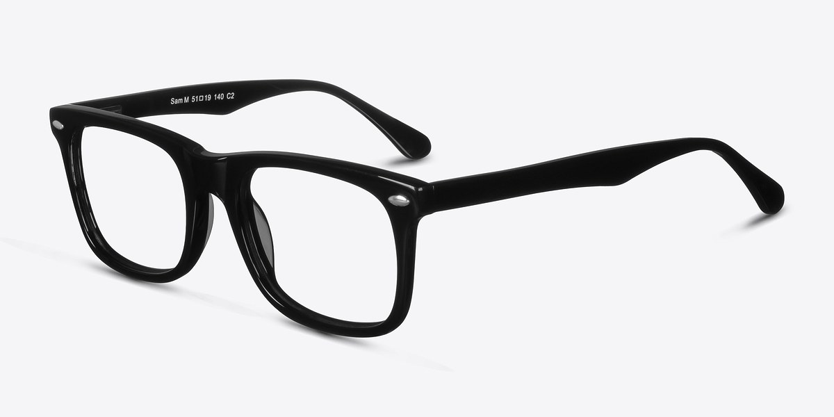 Sam M Black Acetate Eyeglasses EyeBuyDirect