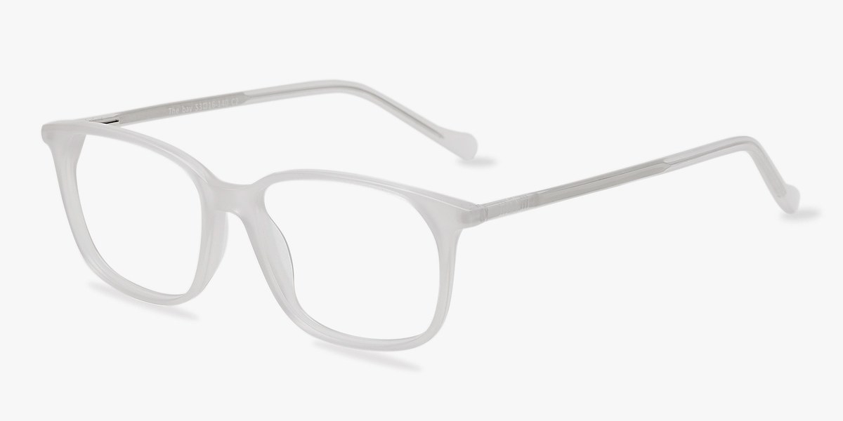 The Bay | Clear White Acetate Eyeglasses | EyeBuyDirect