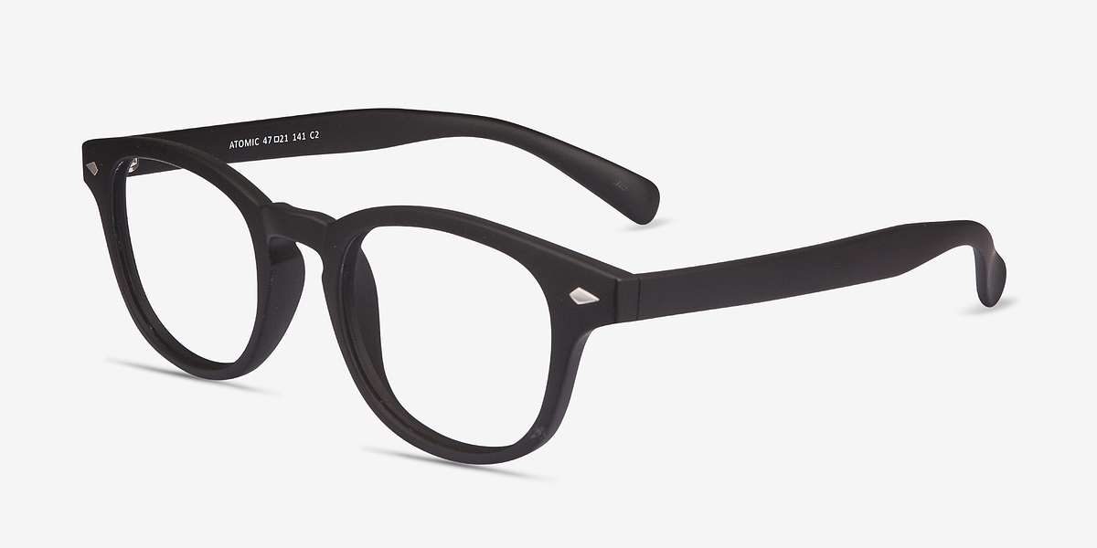 Atomic Matte Black Plastic Eyeglasses EyeBuyDirect