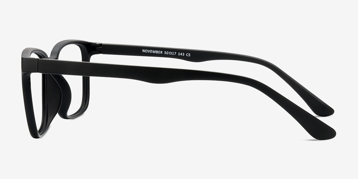November Matte Black Plastic Eyeglasses EyeBuyDirect