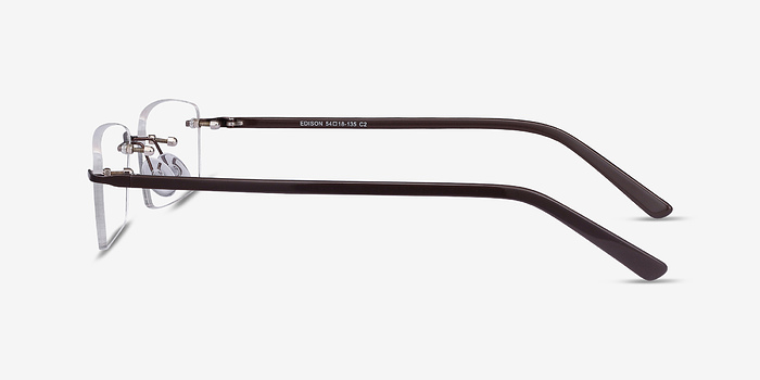 Edison | Brown Metal Eyeglasses | EyeBuyDirect