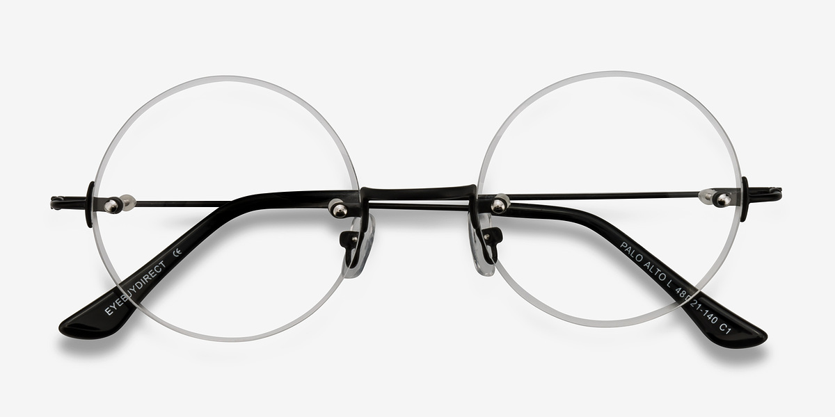 Palo Alto Black Metal Eyeglasses EyeBuyDirect
