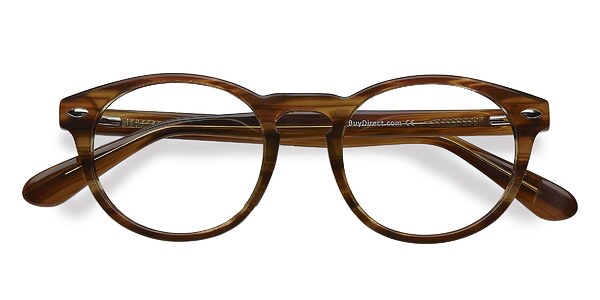 The Loop Brown Striped Acetate Eyeglasses EyeBuyDirect
