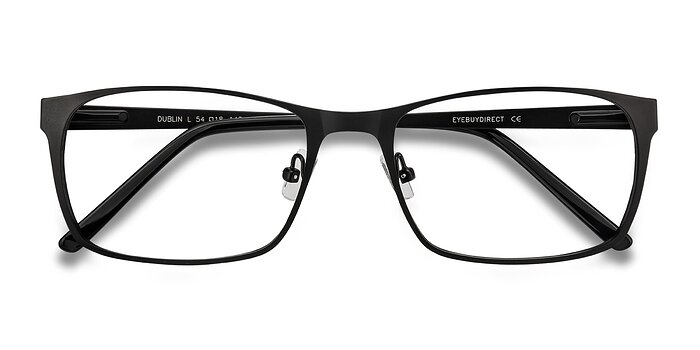Dublin Matte Black Metal Eyeglasses EyeBuyDirect