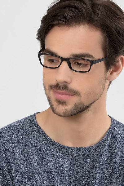 Versus | Matte Black Plastic Eyeglasses | EyeBuyDirect