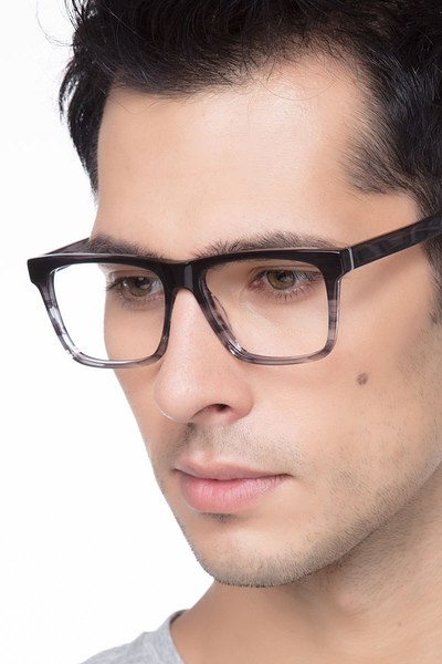 Pioneer | Gray Acetate Eyeglasses | EyeBuyDirect