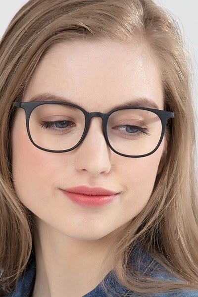 Cheer | Matte Black Plastic Eyeglasses | EyeBuyDirect