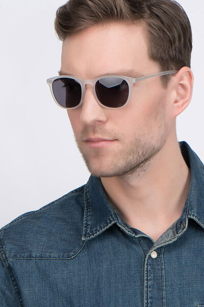 audio | matte clear acetate sunglasses | eyebuydirect