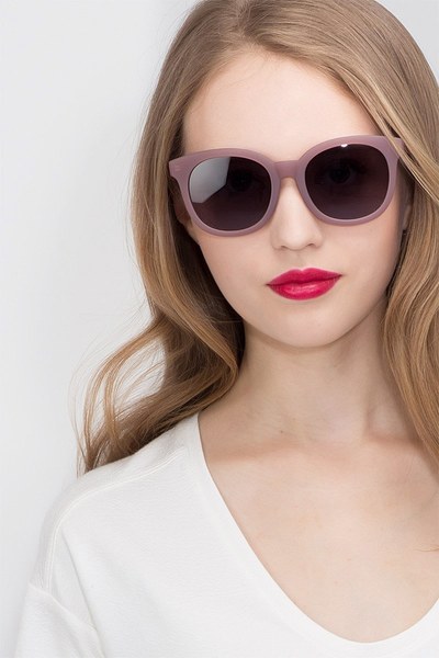 Elena | Matte Brown | Women Plastic Sunglasses | EyeBuyDirect